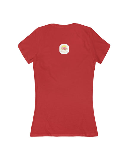 "My Father Says I am Royalty" Women's Jersey Short Sleeve Deep V-Neck Tee