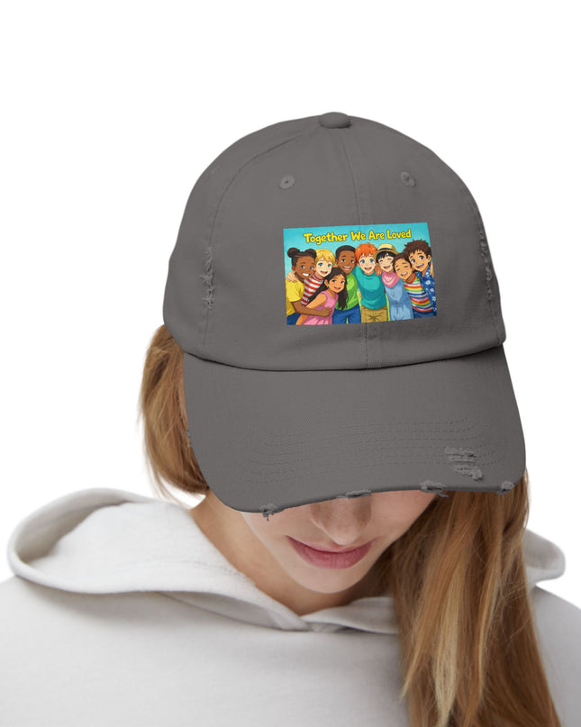 "Together We Are Loved" Unisex Distressed Cap