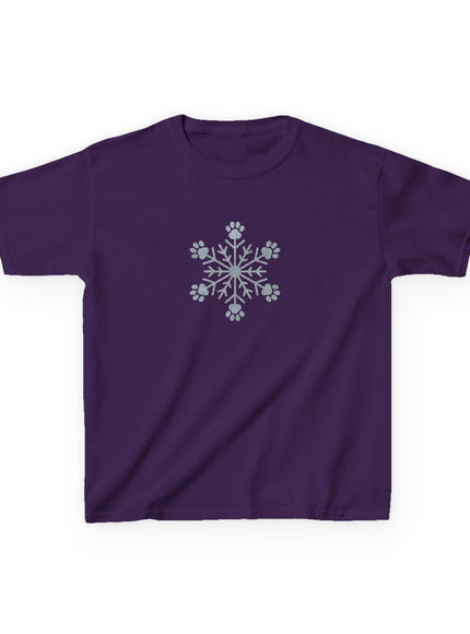 "Snowflake with Paws" Kids Heavy Cotton Tee