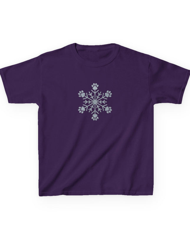 "Snowflake with Paws" Kids Heavy Cotton Tee