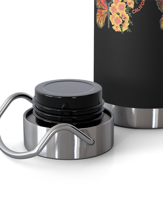 "Butterflies and Poppies Marin County, California" Copper Vacuum Insulated Bottle, 22oz