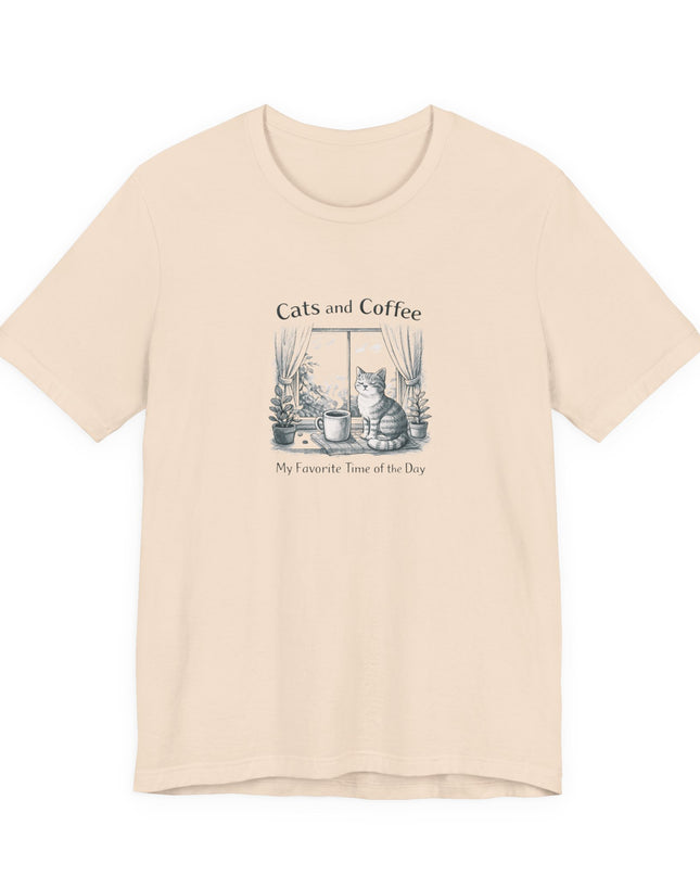 "Cats and Coffee" Unisex Jersey Short Sleeve Tee