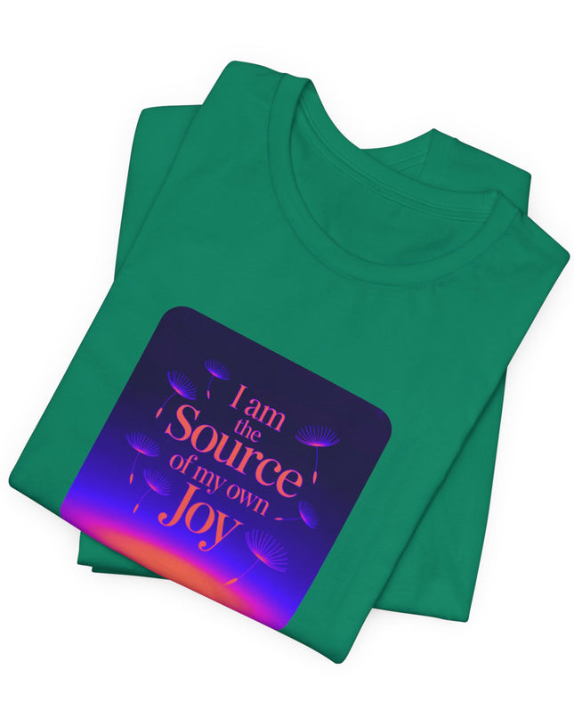 "I Am the Source of my Own Joy, (Energy for Success)" Women's and Men's Jersey Short Sleeve Tee