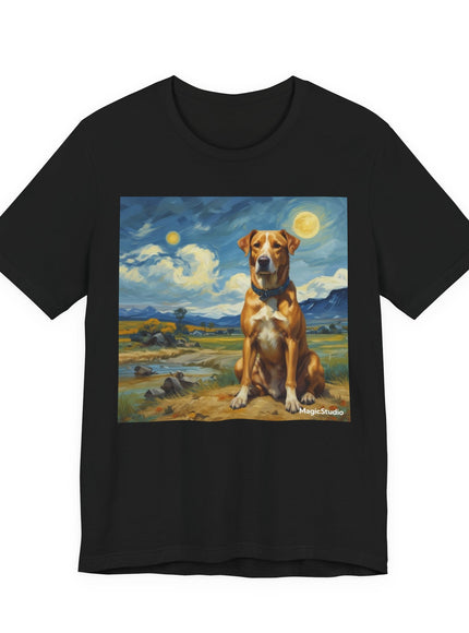 "Dog - Vincent van Gogh Style" V.1 Unisex Jersey Short Sleeve Tee