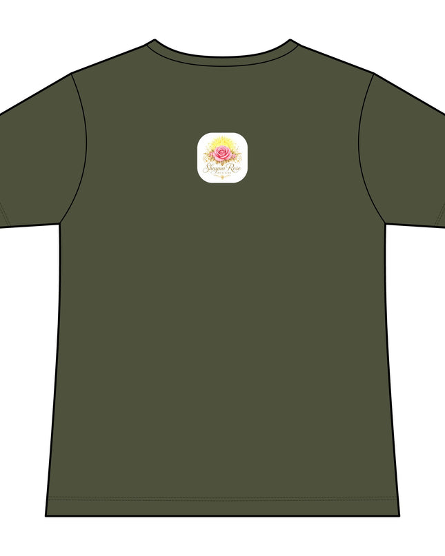 "Fairy Rose" Women's Relaxed Jersey Short Sleeve V-Neck Tee