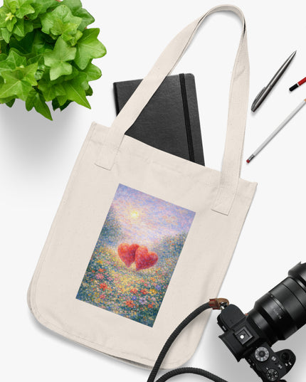 "Valentine's Day - Monet Style" Organic Canvas Tote Bag