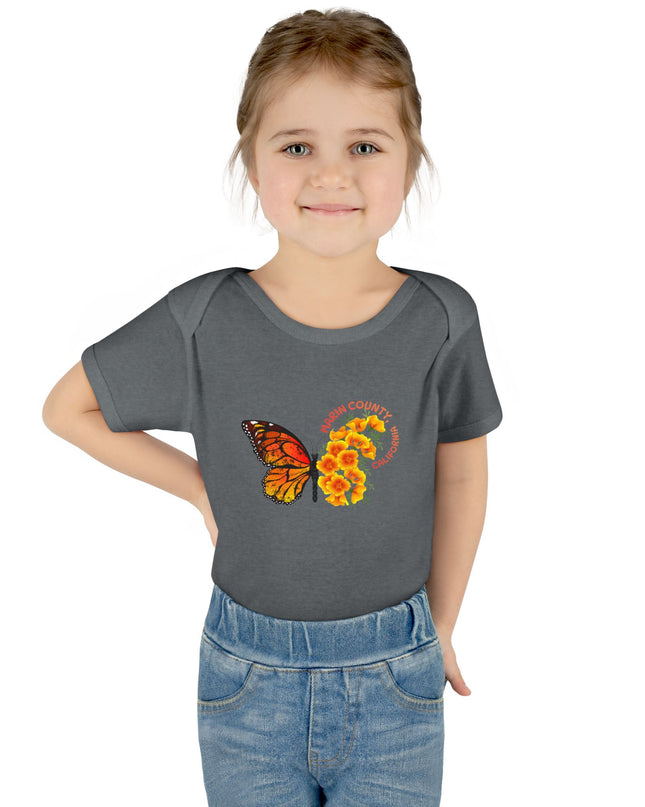 "Butterflies and Poppies Marin County, California" Infant Baby Rib Bodysuit