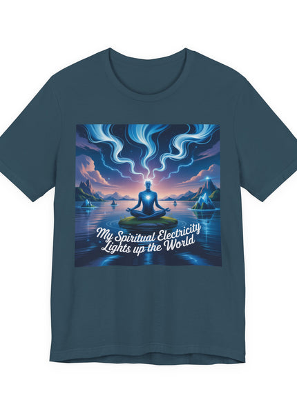 "My spiritual electricity lights up the world" Unisex Jersey Short Sleeve Tee