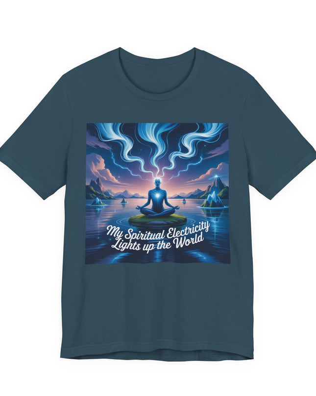 "My spiritual electricity lights up the world" Unisex Jersey Short Sleeve Tee