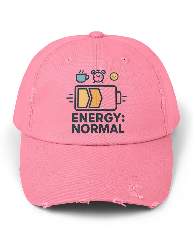 "Energy normal" Unisex Distressed Cap