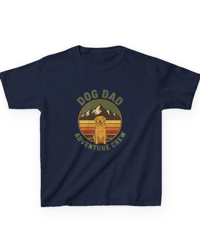 "Dog Dad Adventure Crew" Kids Heavy Cotton Tee