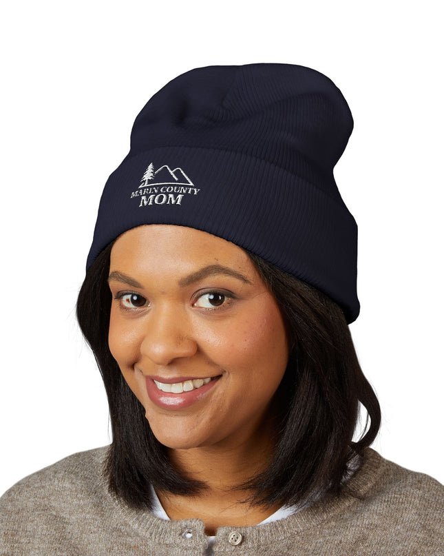 "Marin County Mom" Classic Cuffed Beanie (Embroidery)
