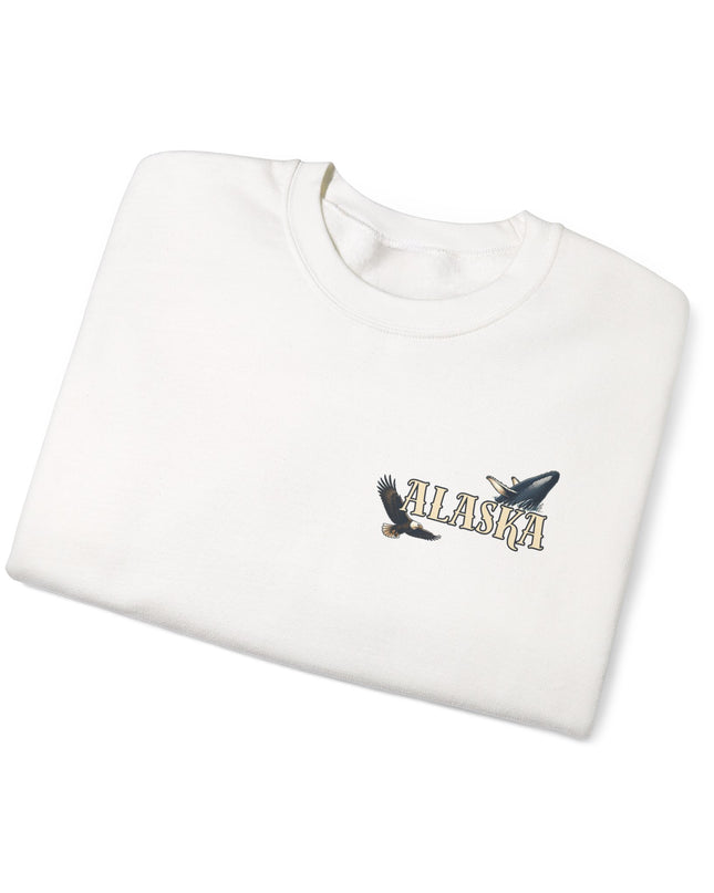 "Alaska" (Ink front and back) Unisex Heavy Blend Crewneck Sweatshirt