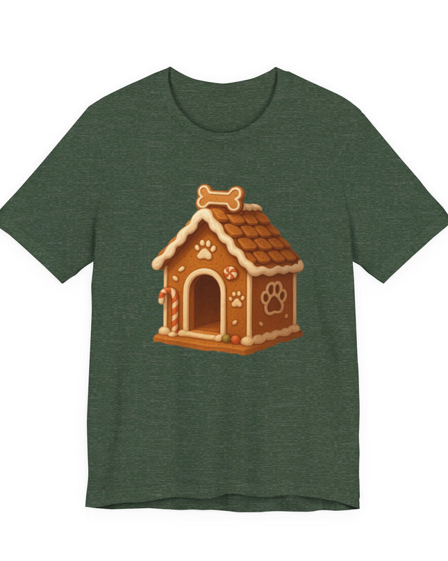 "Gingerbread Dog House" Unisex Jersey Short Sleeve Tee