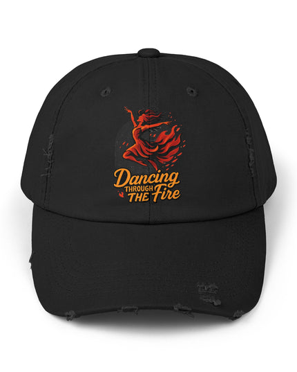 "Dancing through the fire" Unisex Distressed Cap