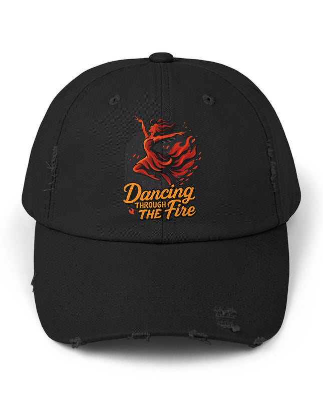 "Dancing through the fire" Unisex Distressed Cap