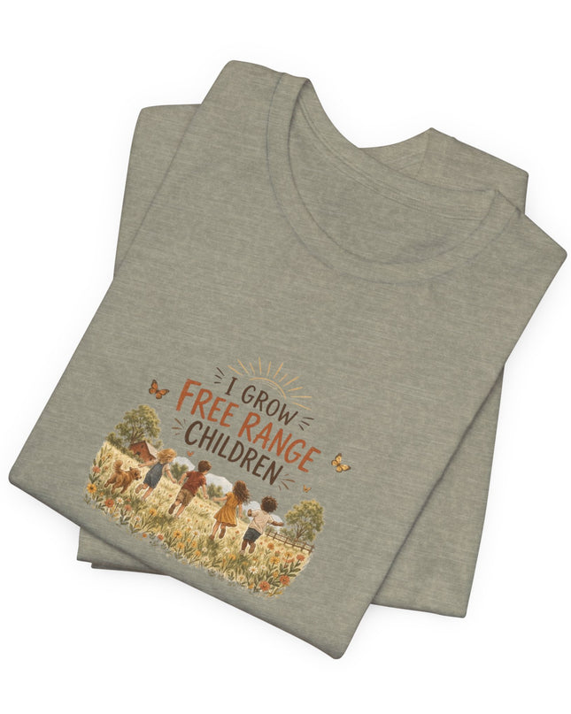 "I Grow Free Range Children" Unisex Jersey Cotton Tee