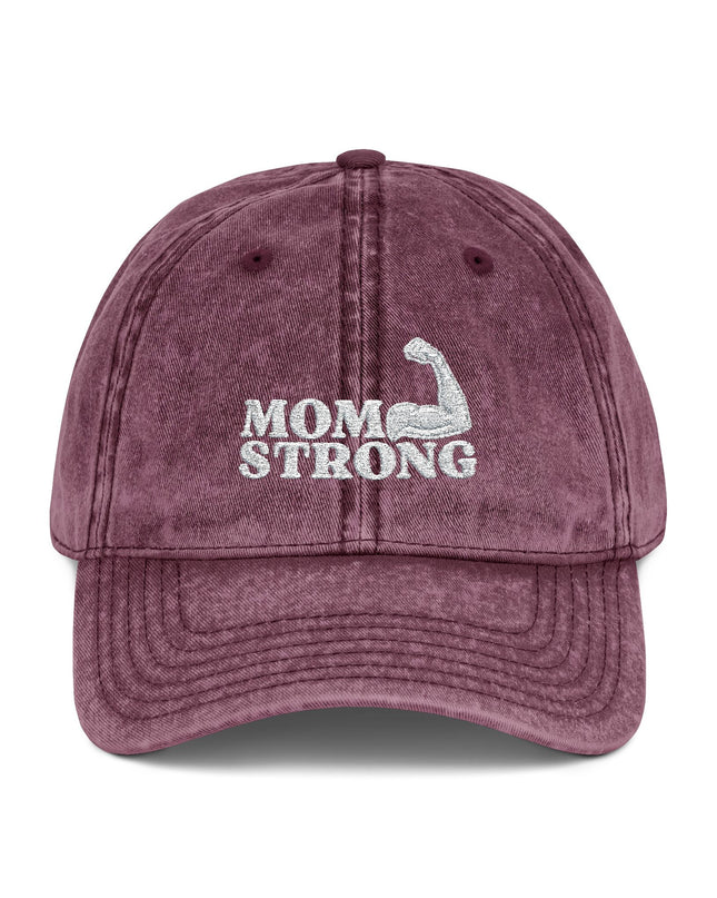 "Mom Strong" Vintage Cap (Embroidery)