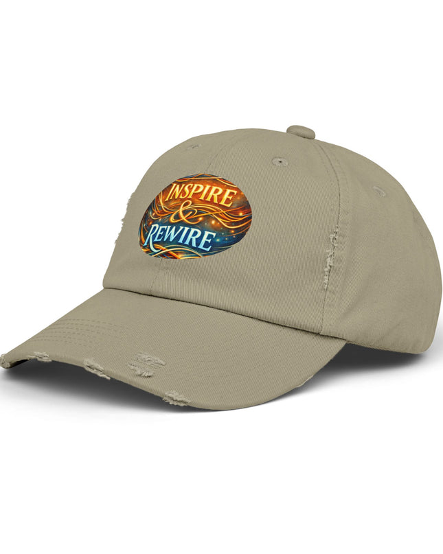 "Inspire and Rewire" Unisex Distressed Cap
