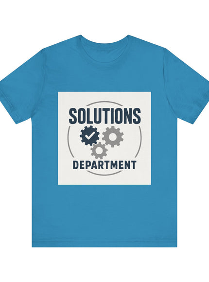 "Solutions Department" Men's and Women's Jersey Short Sleeve Tee