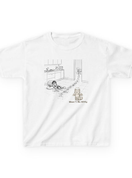 "Wasn't Me Kitty - Kitchen" Kids Heavy Cotton Tee