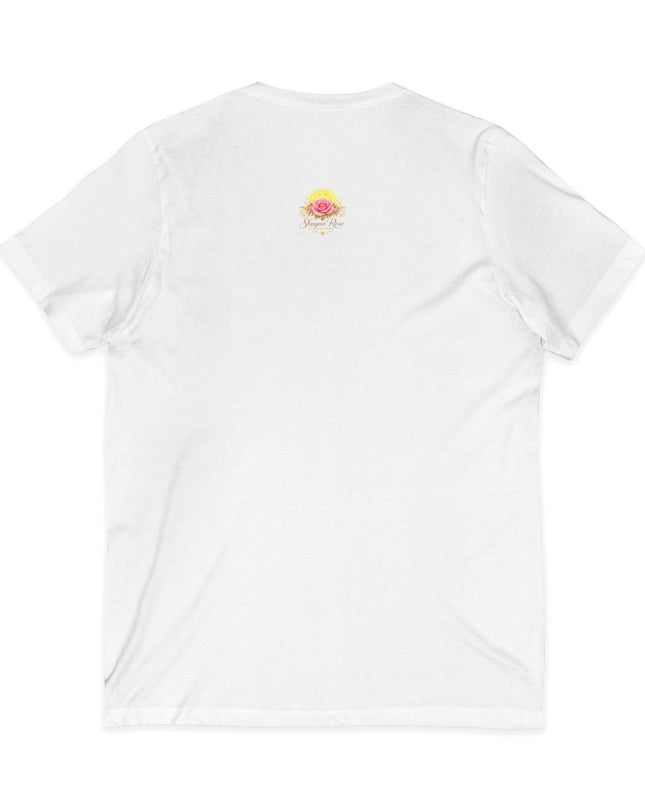 "Happy Valentine's Day" Unisex Jersey Short Sleeve V-Neck Tee