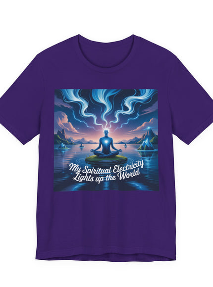 "My spiritual electricity lights up the world" Unisex Jersey Short Sleeve Tee