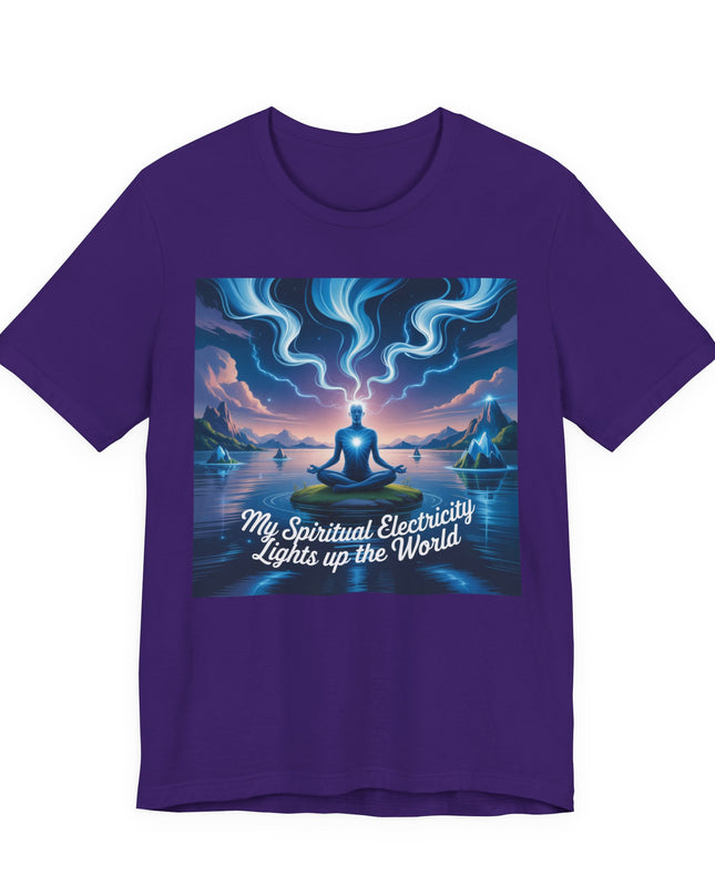 "My spiritual electricity lights up the world" Unisex Jersey Short Sleeve Tee