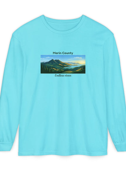 "Marin County - Endless Views" Unisex Garment-dyed Long Sleeve T-Shirt
