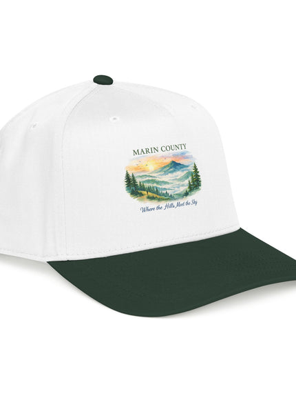 "Marin County, Where the Hills Meet the Sky" Mid Profile Baseball Cap