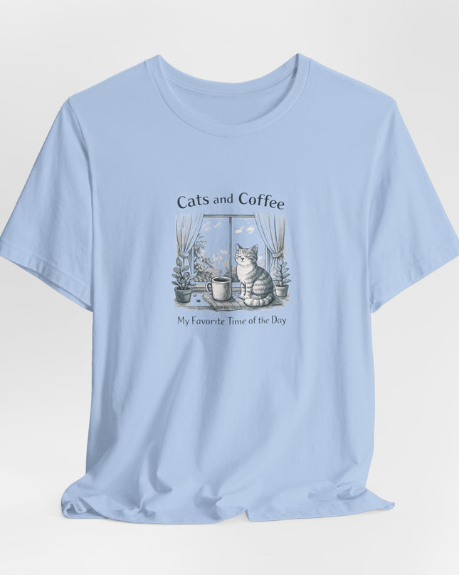"Cats and Coffee" Unisex Jersey Short Sleeve Tee