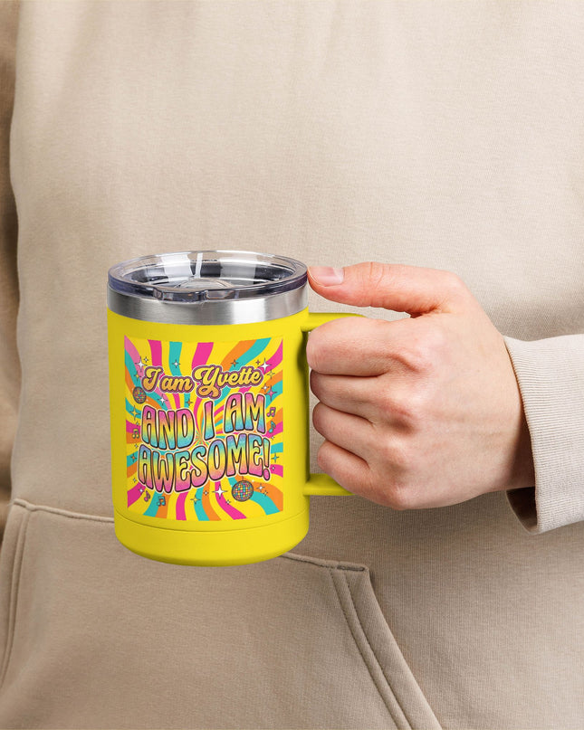 "Yvette" Coffee Mug Tumbler, 15oz