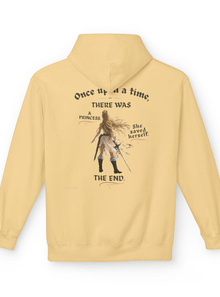 "She Saved Herself V1" (Ink both sides) Unisex Midweight Softstyle Fleece Hoodie