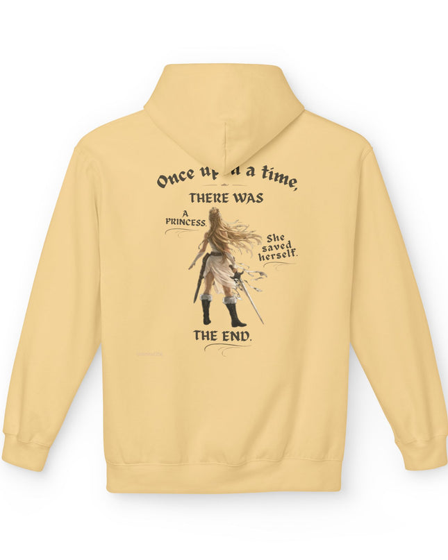 "She Saved Herself" (Ink both sides) Unisex Midweight Softstyle Fleece Hoodie