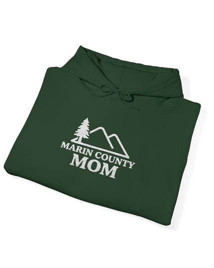 "Marin County Mom" Embroidered Unisex Heavy Blend Hooded Sweatshirt