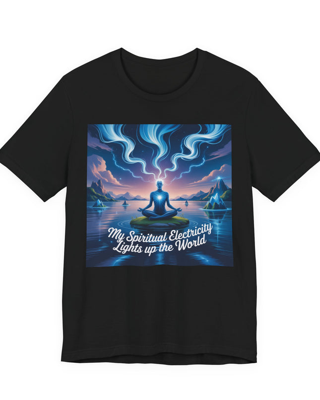"My spiritual electricity lights up the world" Unisex Jersey Short Sleeve Tee