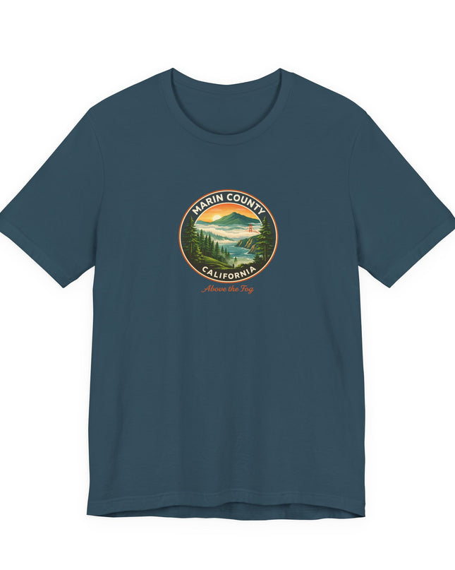 "Marin County, Above the Fog" Unisex Jersey Short Sleeve Tee