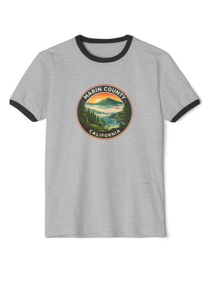 "Marin County - Above the Fog - No Text" Unisex Cotton Ringer T-Shirt