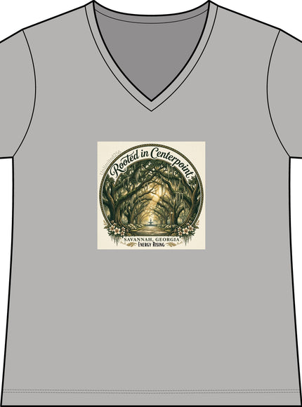 "Rooted in my Centerpoint" Women's Fine Jersey V-Neck Tee