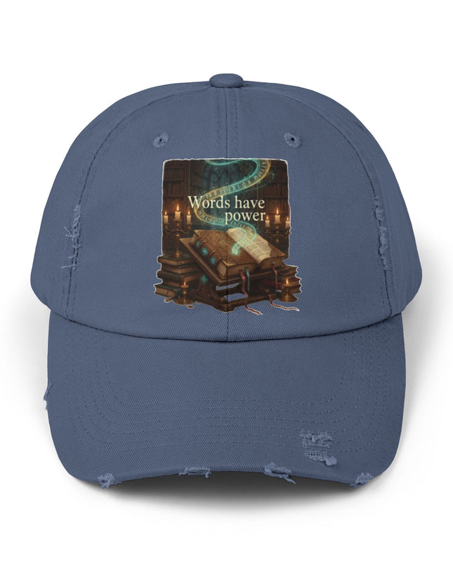 "Words Have Power" Unisex Distressed Cap