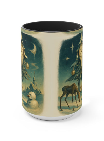 "Classic Christmas Scene (Salvador Dali Style)"  Accent Mug