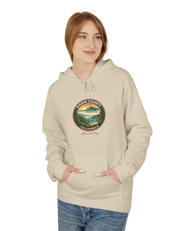 "Marin County, Above the Fog" Unisex Midweight Softstyle Fleece Hoodie