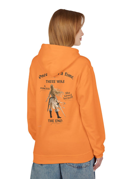 "She Saved Herself V1" (Ink both sides) Unisex Midweight Softstyle Fleece Hoodie