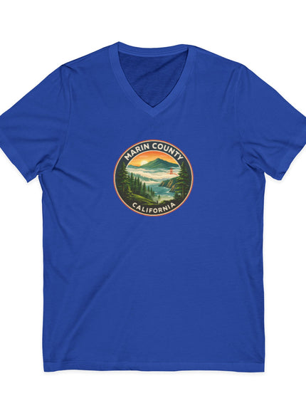 "Above the fog" Unisex Jersey Short Sleeve V-Neck Tee