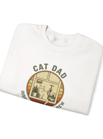 "Cat Dad Indoor Adventure Crew" Unisex Adult Sweatshirt