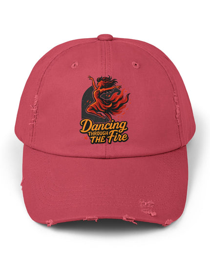 "Dancing through the fire" Unisex Distressed Cap