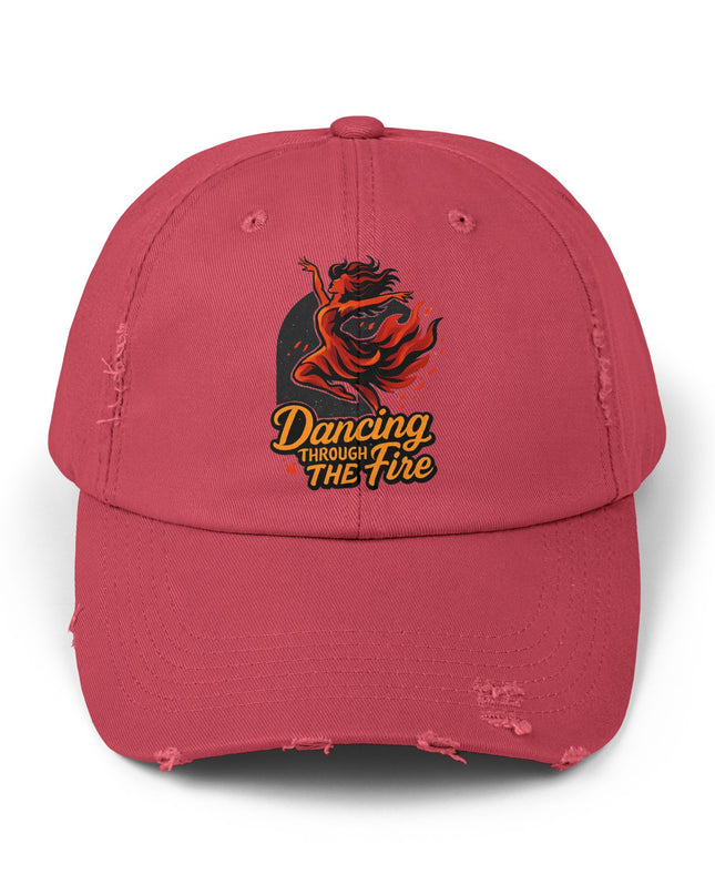 "Dancing through the fire" Unisex Distressed Cap