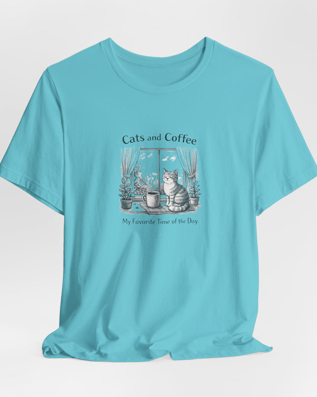 "Cats and Coffee" Unisex Jersey Short Sleeve Tee