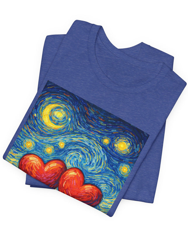 "Valentine's Day, New Adventures - Vincent Van Gogh Style" Unisex Jersey Short Sleeve Tee