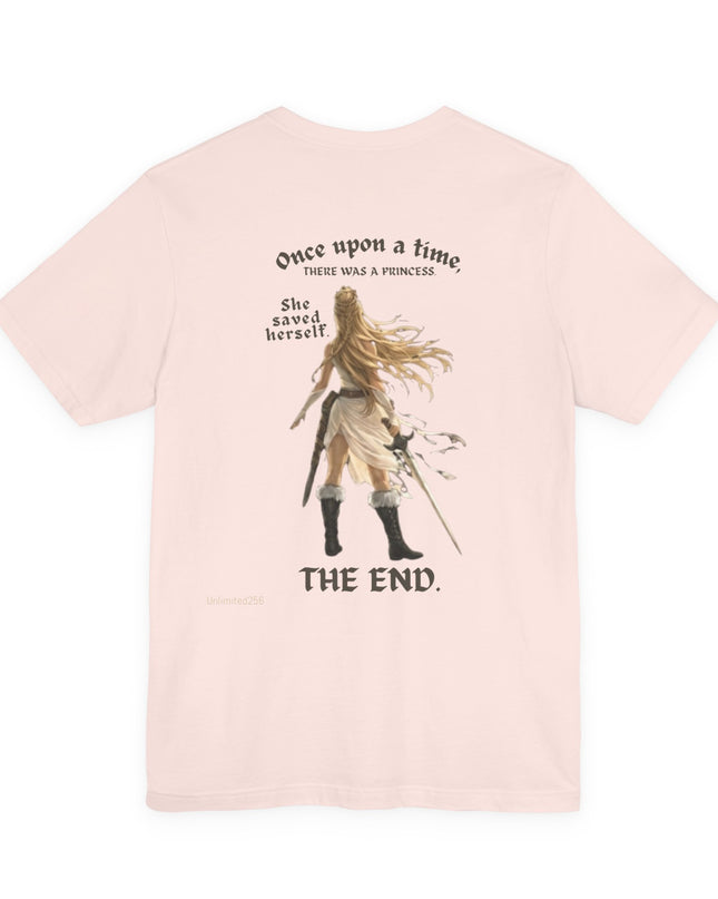 "She Saved Herself" (ink both sides) Unisex Jersey Short Sleeve Tee